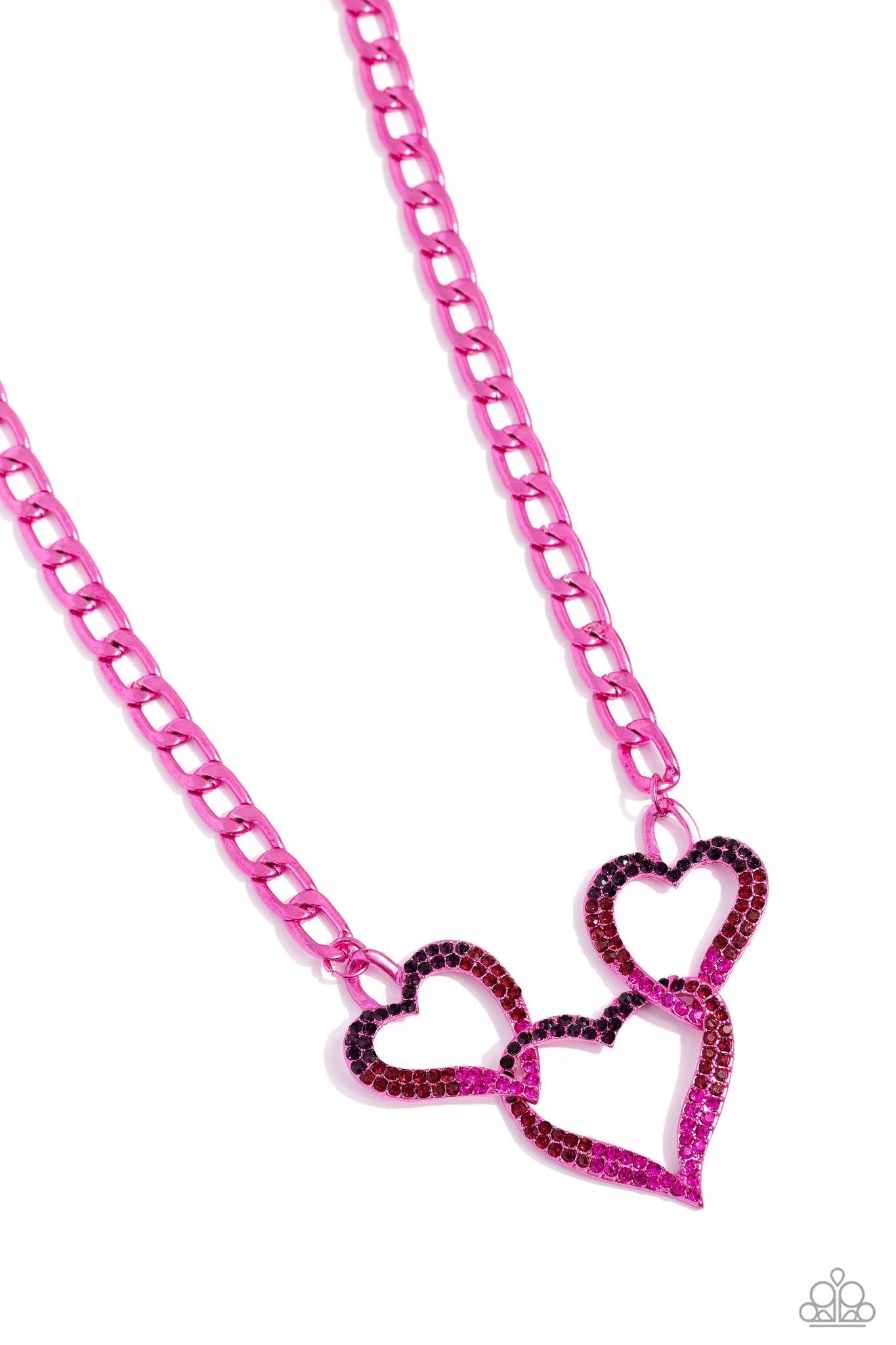 Paparazzi Necklace ~ Eclectically Enamored - Pink