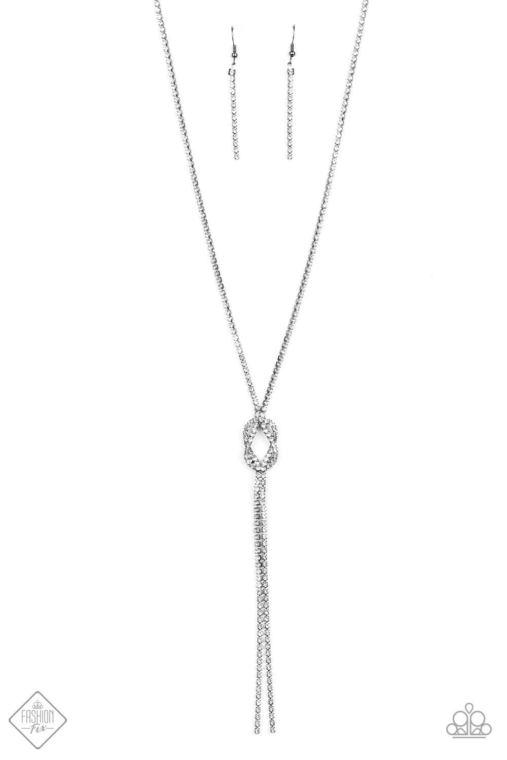 Paparazzi Necklace ~ Knockout Knot - Black - Fashion Fix Sept 2020