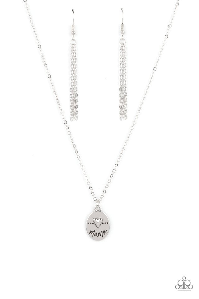 They Call Me Mama - Silver - Paparazzi Necklace Image