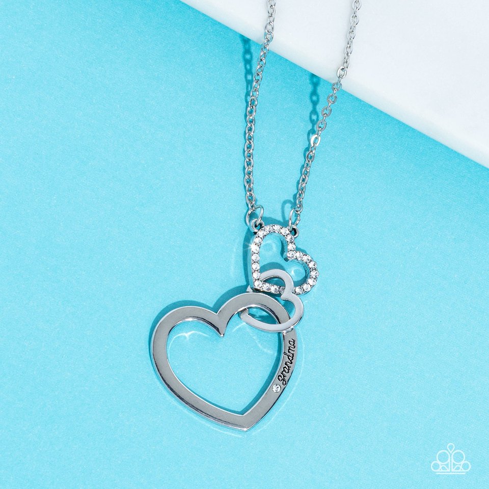 ​Grandma Glow - White - Paparazzi Necklace Image