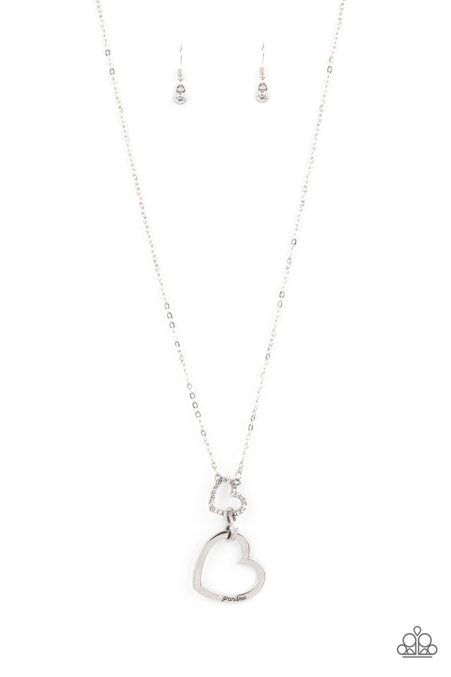 ​Grandma Glow - White - Paparazzi Necklace Image
