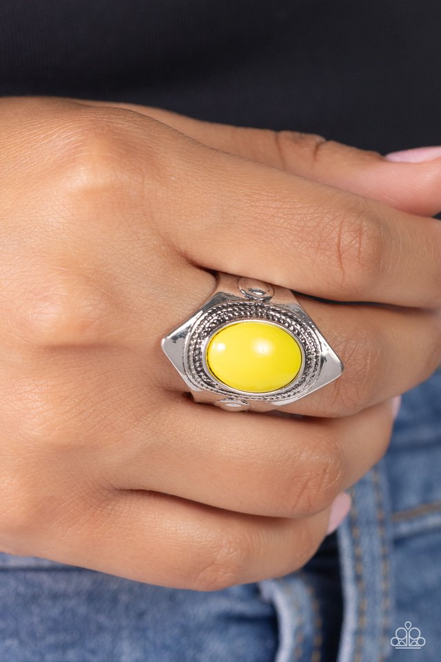 Safari Sightseer - Yellow - Paparazzi Ring Image
