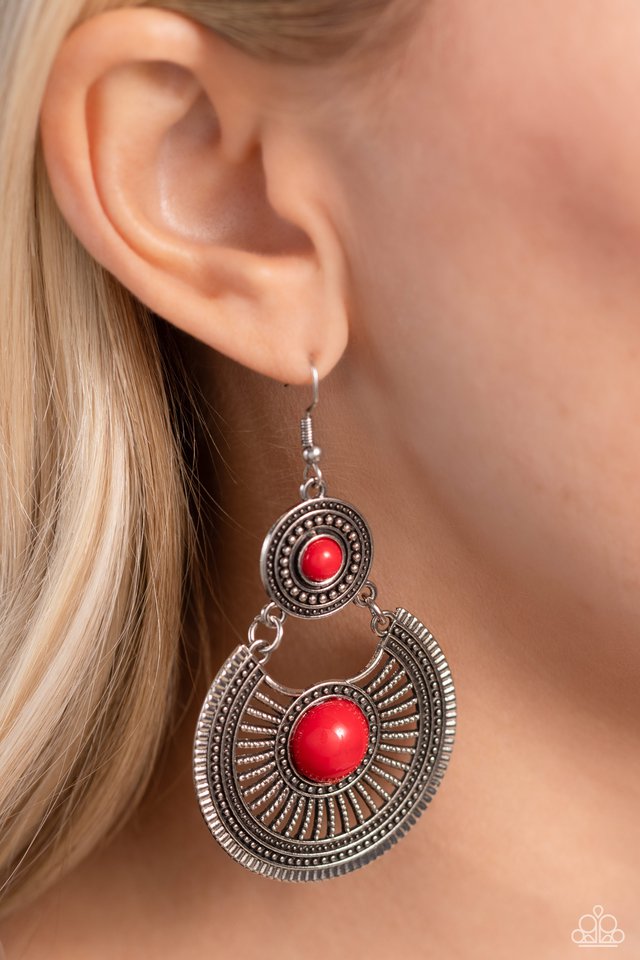 A Wild Bunch - Red - Paparazzi Earring Image