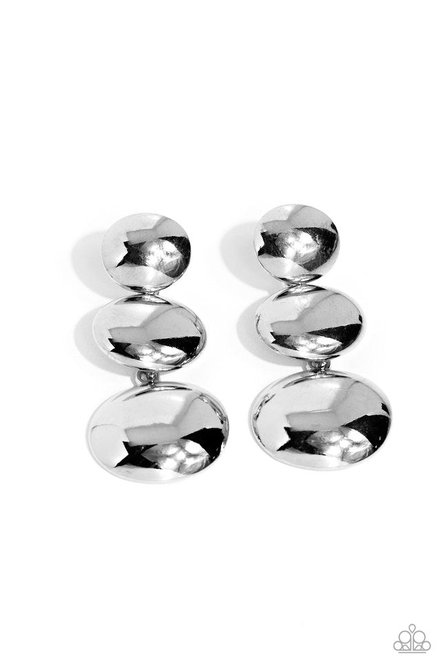 Futuristic Fantasy - Silver - Paparazzi Earring Image