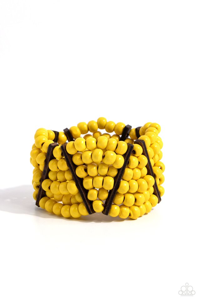Way Off TROPIC - Yellow - Paparazzi Bracelet Image