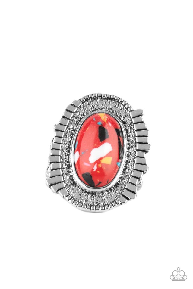 ���Terrazzo Trendsetter - Red - Paparazzi Ring Image