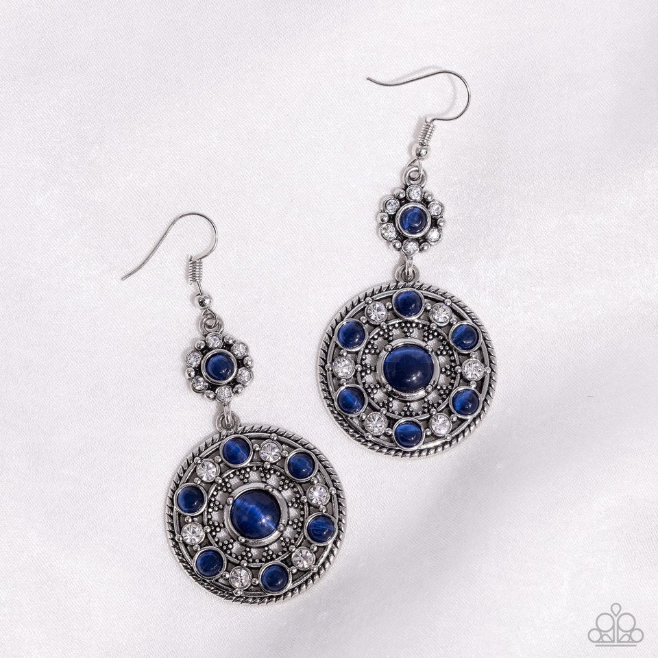 Party at My PALACE - Blue - Paparazzi Earring Image