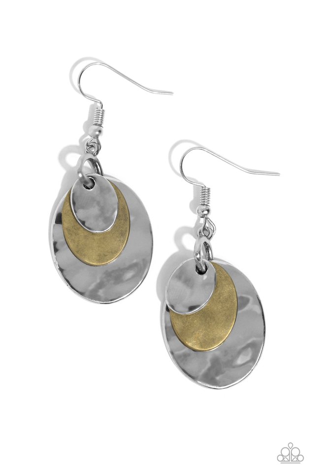 Hammered Homespun - Multi - Paparazzi Earring Image