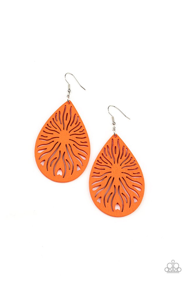 Sunny Incantations - Orange - Paparazzi Earring Image