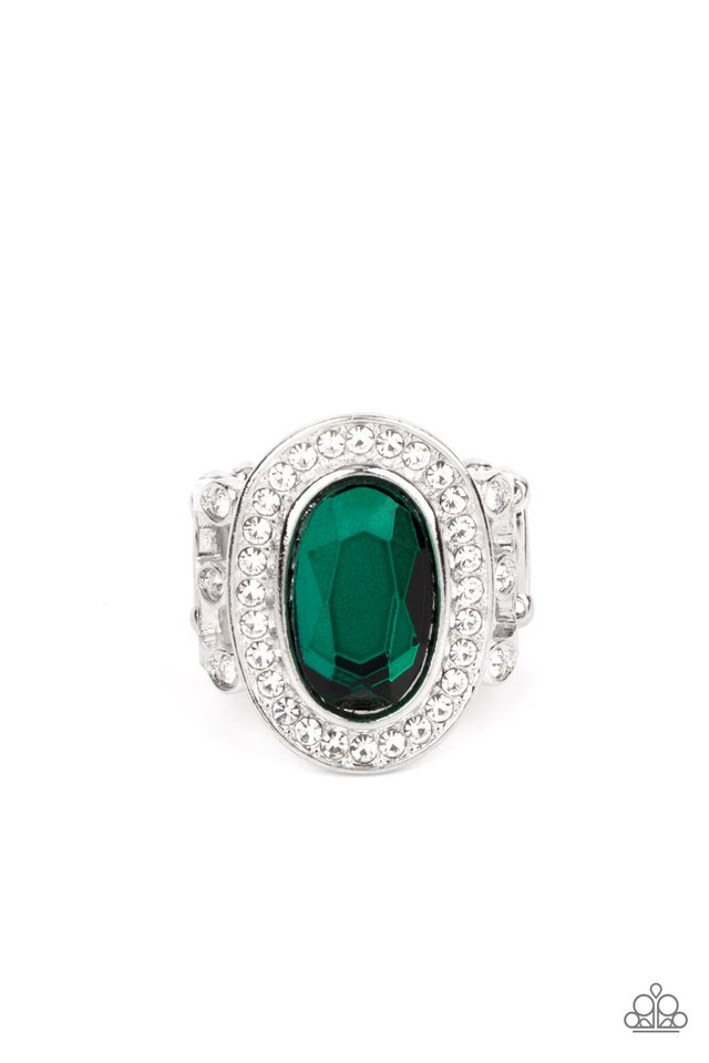 Always OVAL-achieving - Green - Paparazzi Ring Image