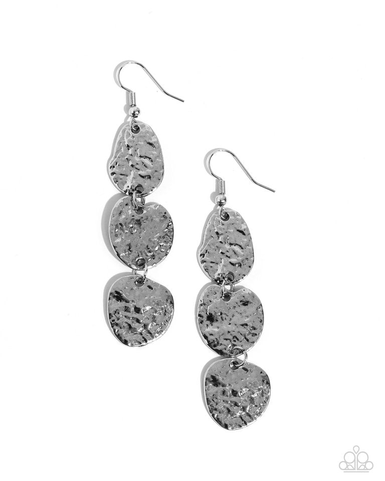 Ancient Archive - Silver - Paparazzi Earring Image