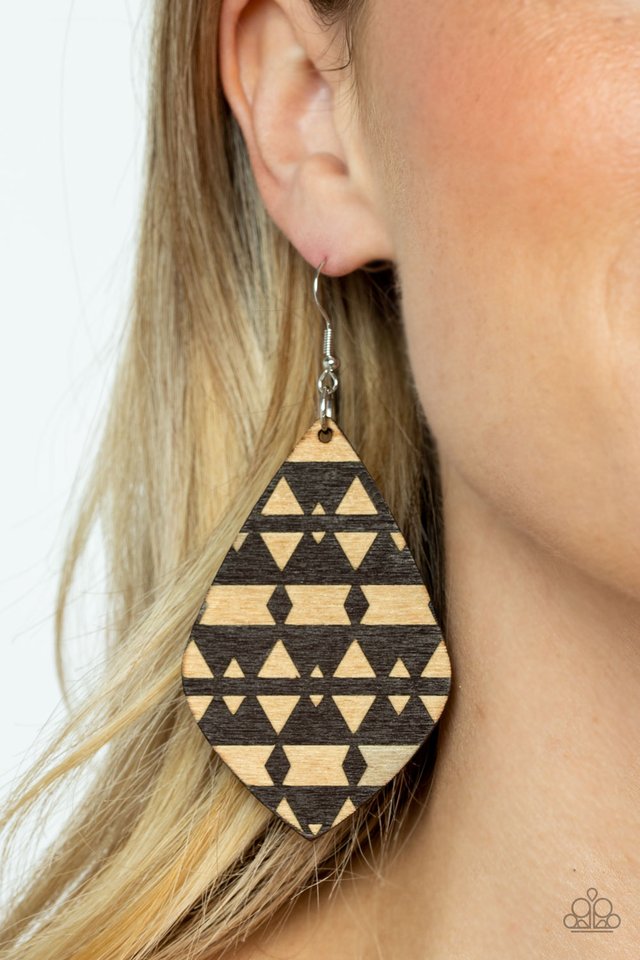 Zimbabwe Zoo - Brown - Paparazzi Earring Image