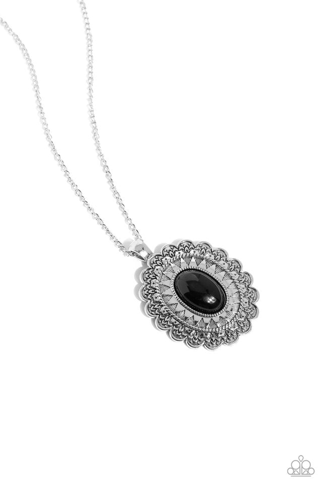Mesa Medallion - Black - Paparazzi Necklace Image