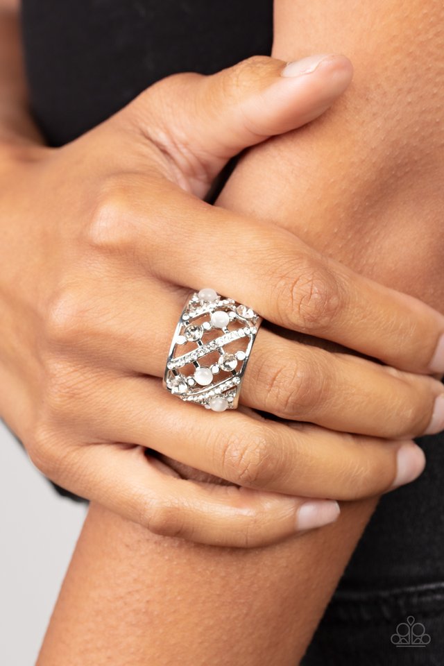 Bubbles for Brunch - White - Paparazzi Ring Image