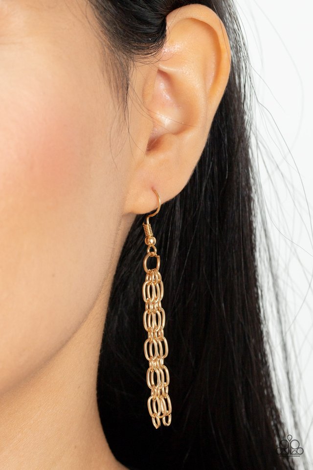 ���Dynamite Dynamo - Gold - Paparazzi Necklace Image