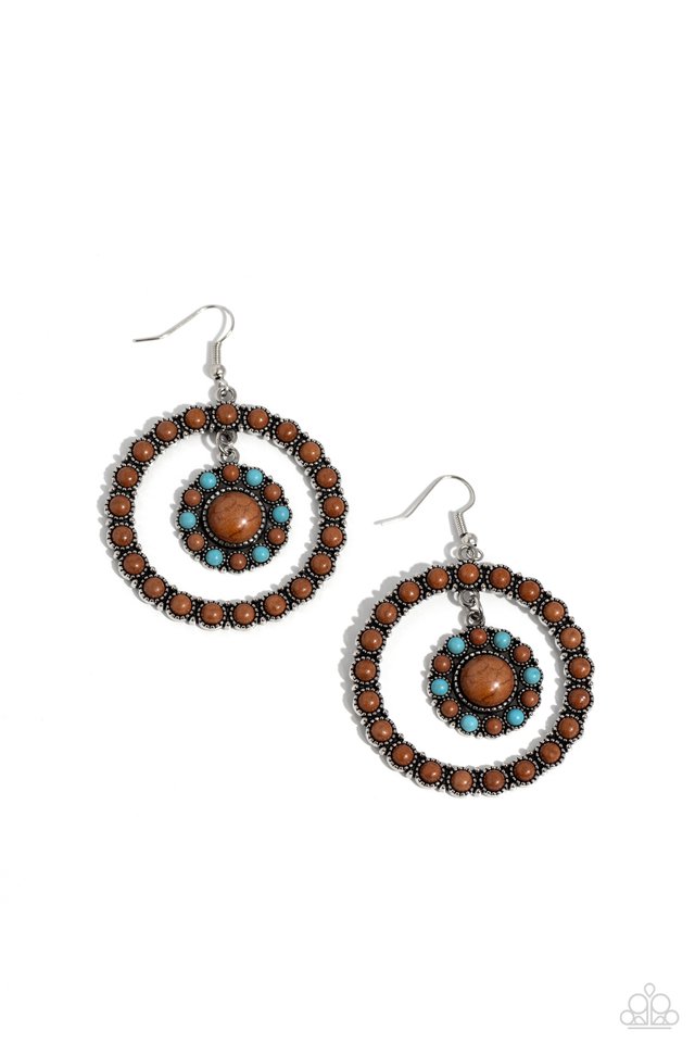 Saguaro Sanctuary - Brown - Paparazzi Earring Image