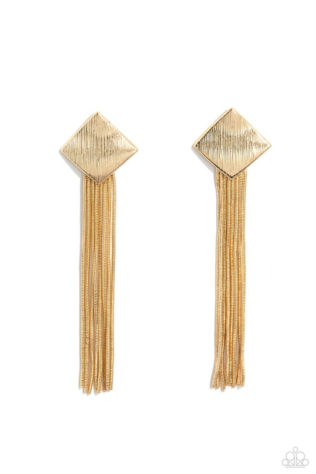 Experimental Elegance - Gold - Paparazzi Earring Image