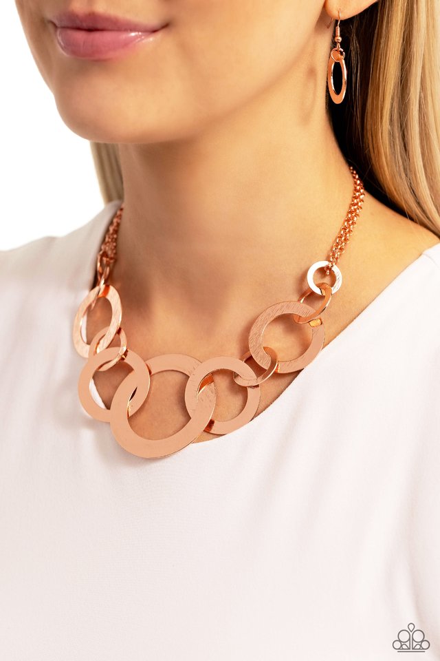 Uptown Links - Copper - Paparazzi Necklace Image