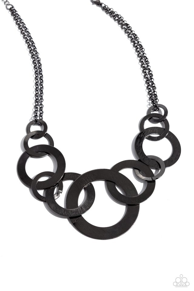 ​Uptown Links - Black - Paparazzi Necklace Image