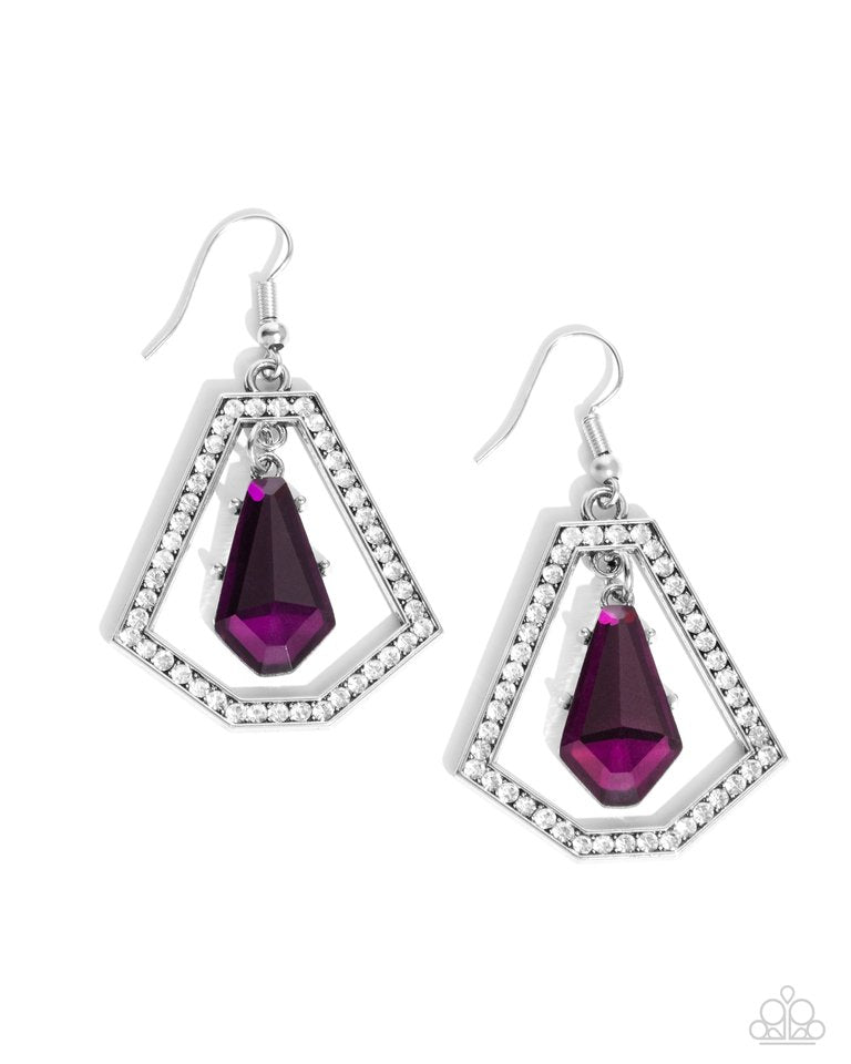 Poshly Photogenic - Purple - Paparazzi Earring Image
