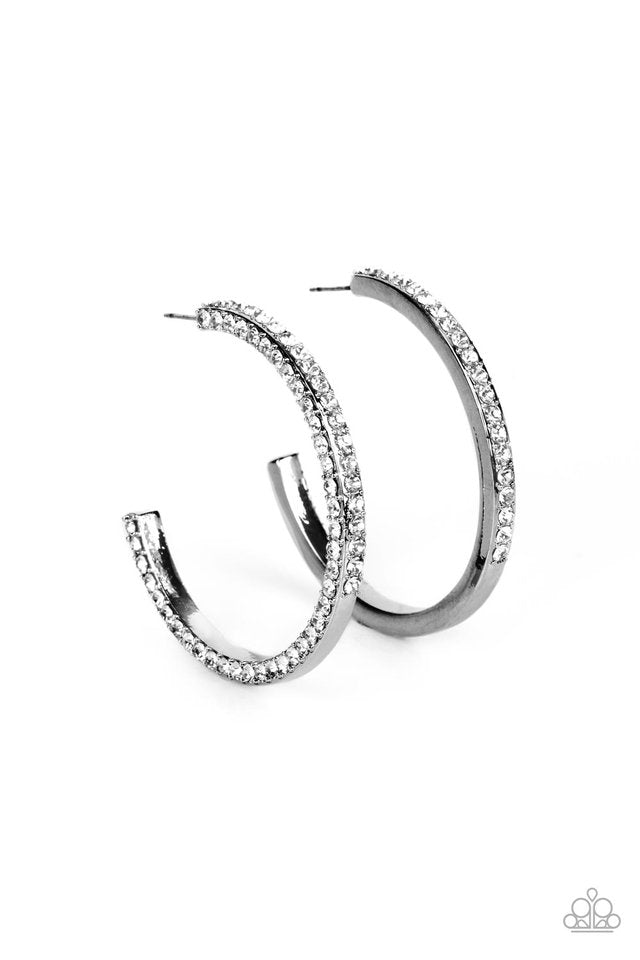 Powerhouse Precision - Black - Paparazzi Earring Image