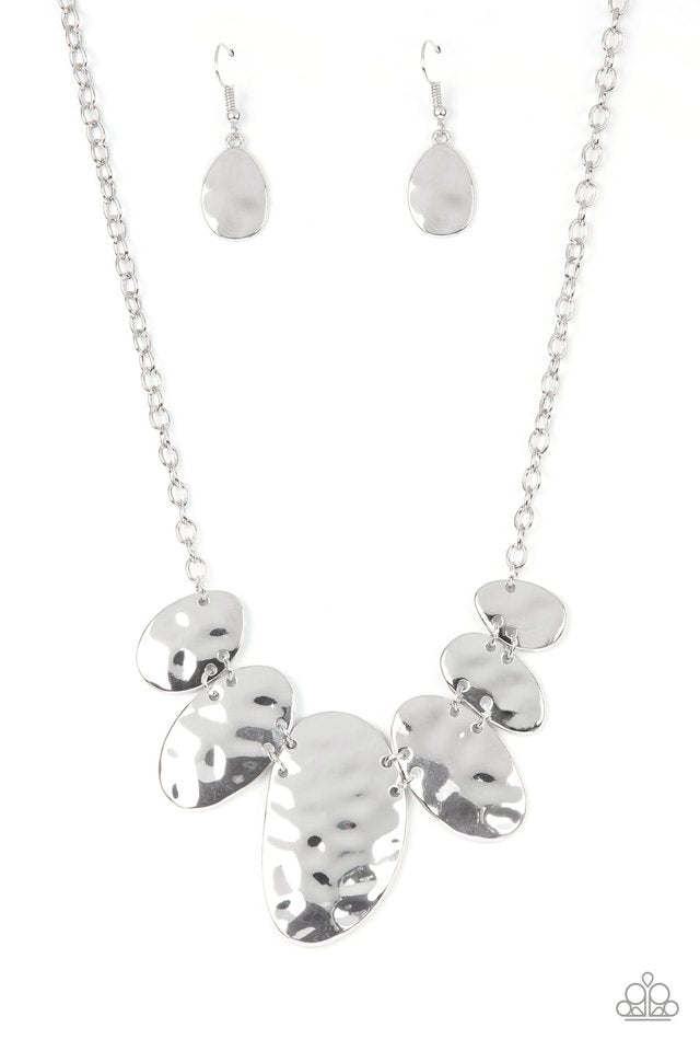 Cave Crawl - Silver - Paparazzi Necklace Image