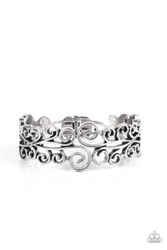 Dressed to FRILL - Silver - Paparazzi Bracelet Image