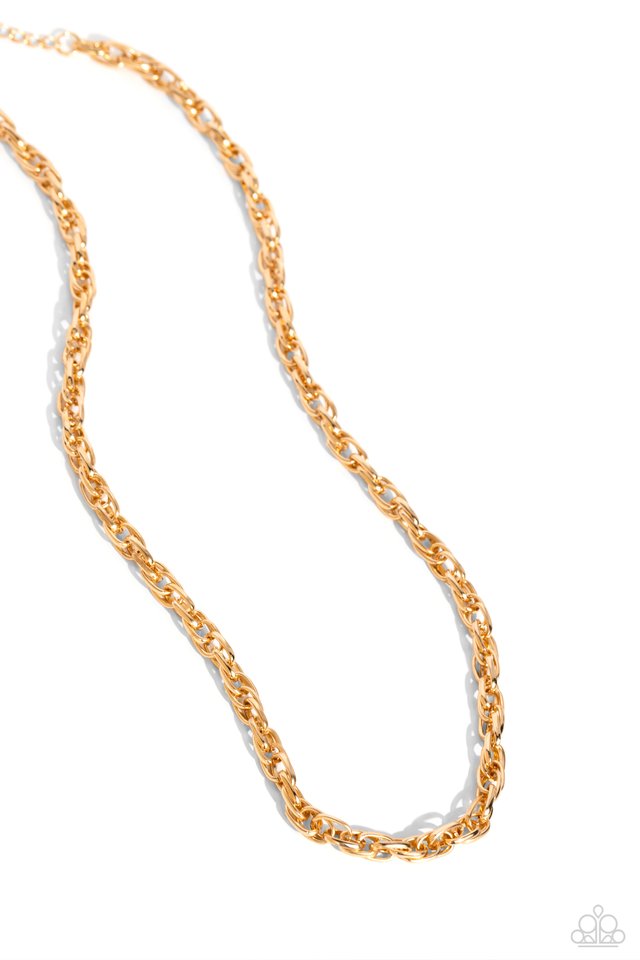 Chopper Hopper - Gold - Paparazzi Necklace Image