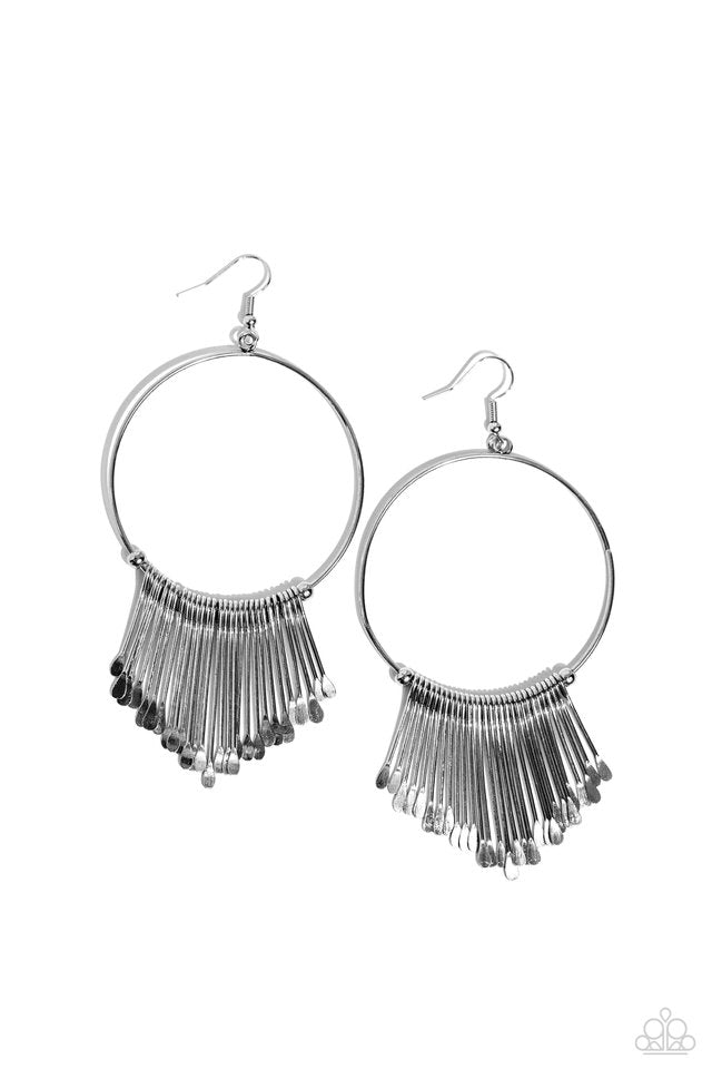 The Little Dipper - Silver - Paparazzi Earring Image