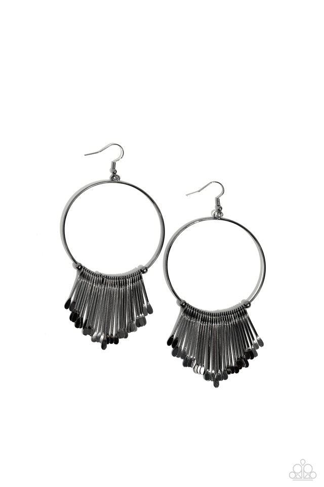 The Little Dipper - Black - Paparazzi Earring Image