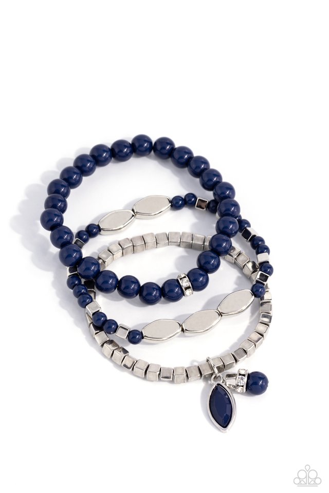 Redefined Romance - Blue - Paparazzi Bracelet Image