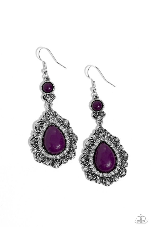 Palace Bribe - Purple - Paparazzi Earring Image