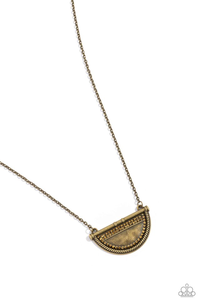 Raise Your Banner - Brass - Paparazzi Necklace Image