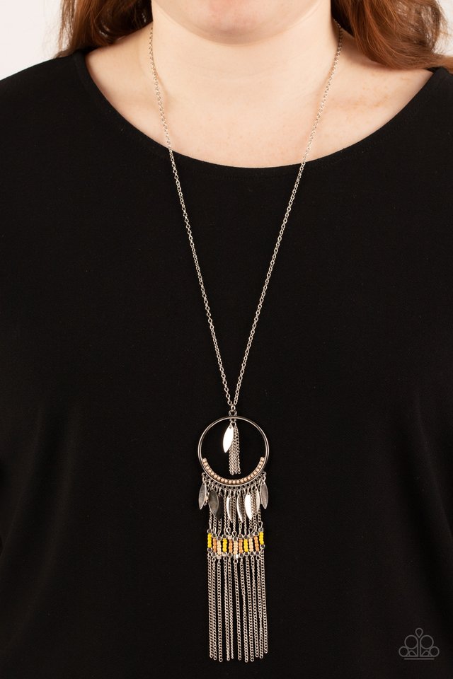 Dancing Dreamcatcher - Brown - Paparazzi Necklace Image