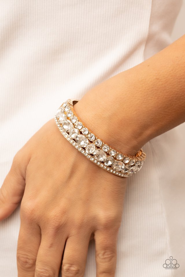 Mega Megawatt - Gold - Paparazzi Bracelet Image