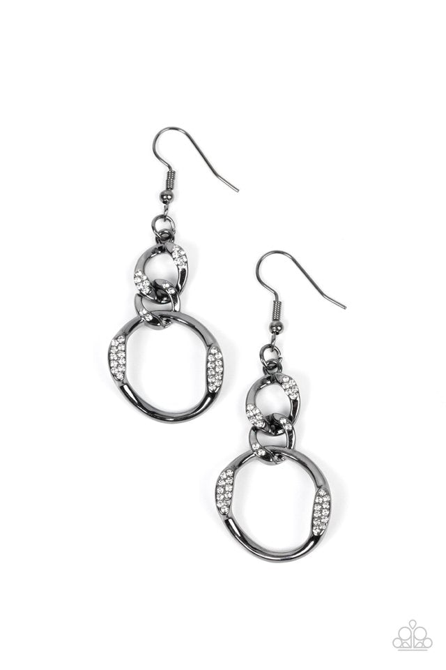 SELFIE-Made Woman - Black - Paparazzi Earring Image