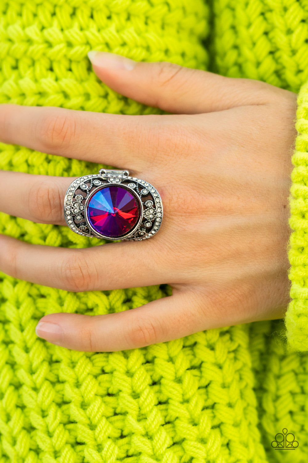 Paparazzi Ring ~ Galactic Garden - Pink