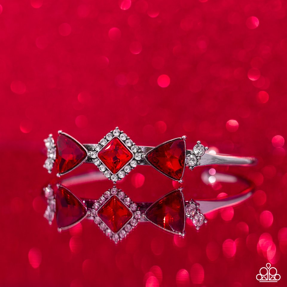 Strategic Sparkle - Red - Paparazzi Bracelet Image