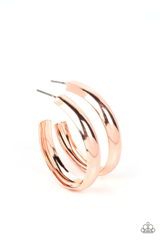 Champion Curves - Gold - Paparazzi Earring Image