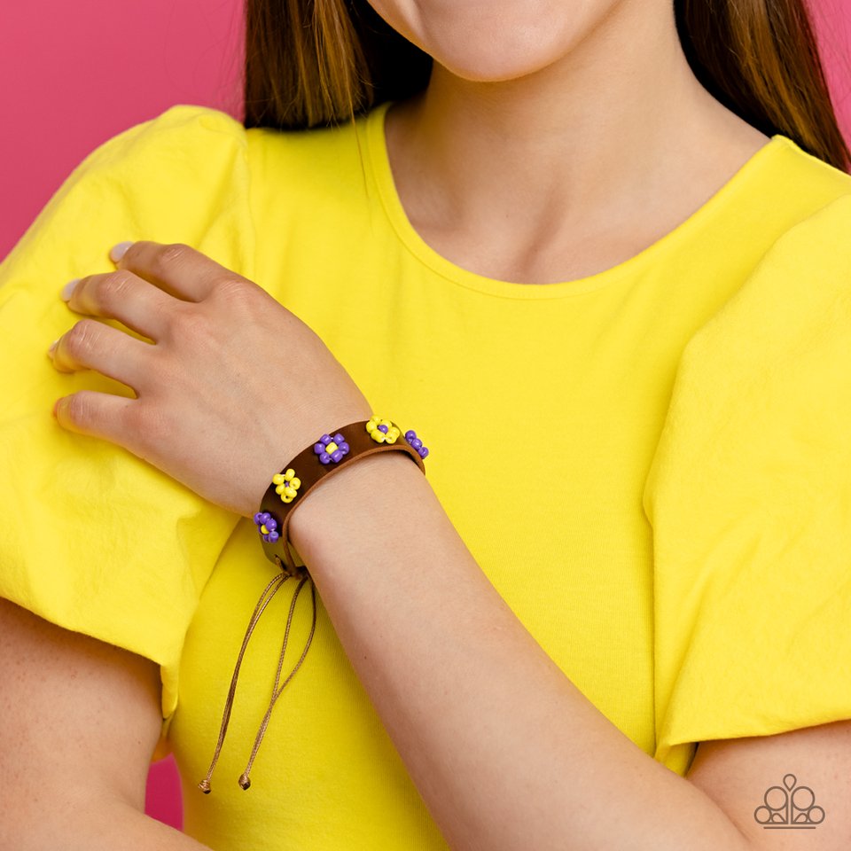 Flowery Frontier - Purple - Paparazzi Bracelet Image