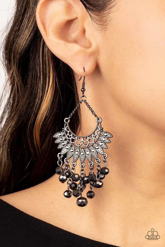 Chromatic Cascade - Black - Paparazzi Earring Image