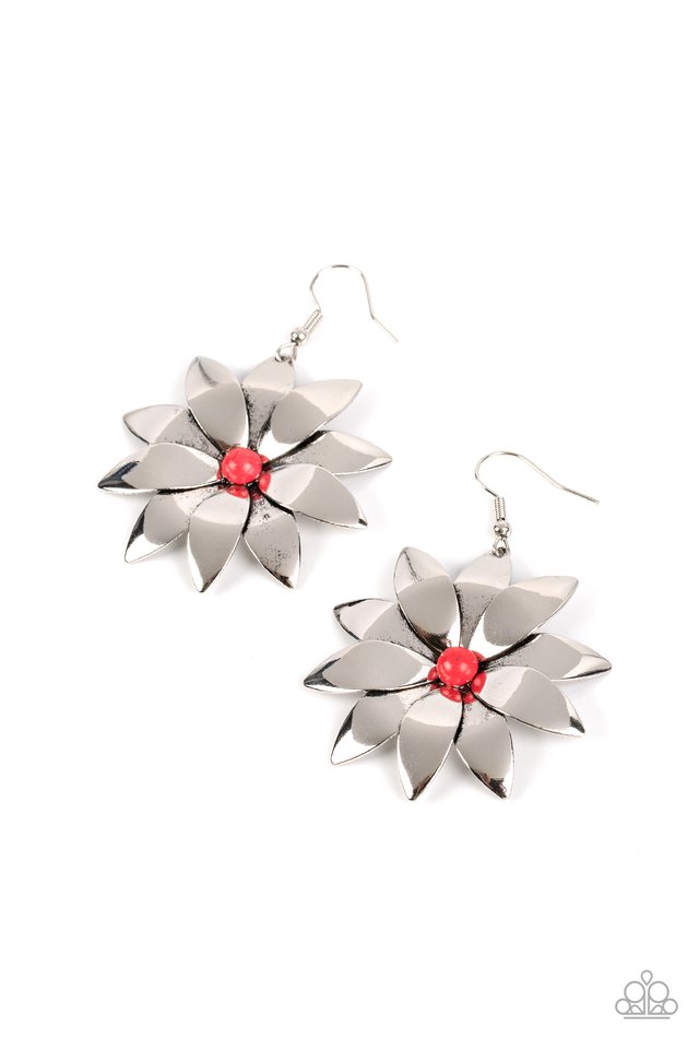 Pinwheel Prairies - Red - Paparazzi Earring Image