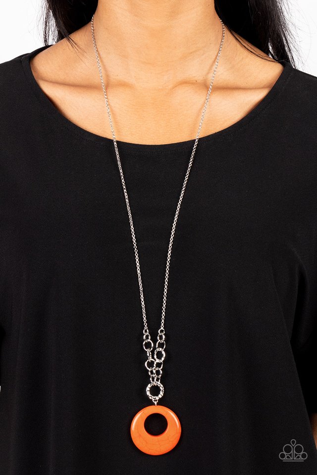 Hidden Dune - Orange - Paparazzi Necklace Image