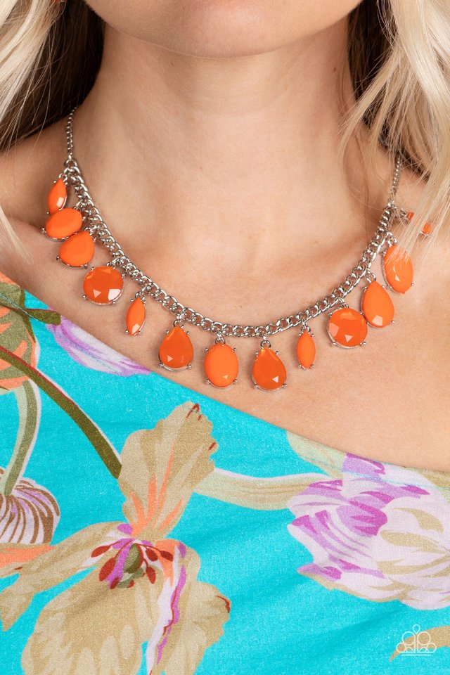 Fairytale Fortuity - Orange - Paparazzi Necklace Image