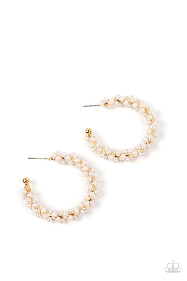 Yacht Royale - Gold - Paparazzi Earring Image
