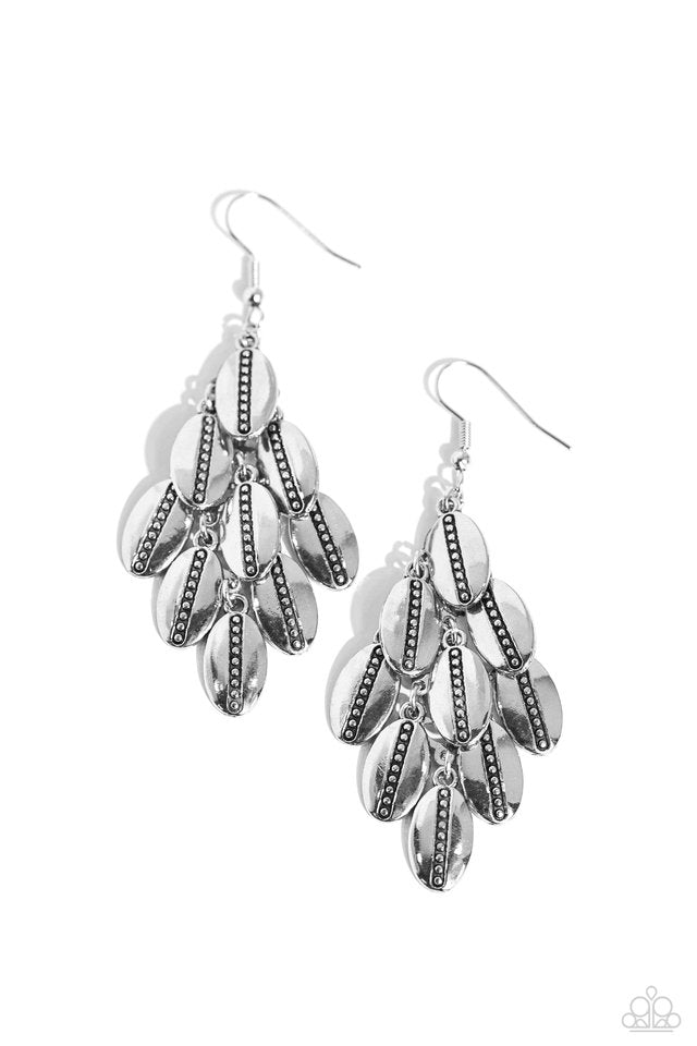 Tumbleweed Trek - Silver - Paparazzi Earring Image