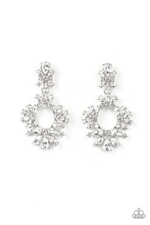 Paparazzi Earring ~ Leave them Speechless - White
