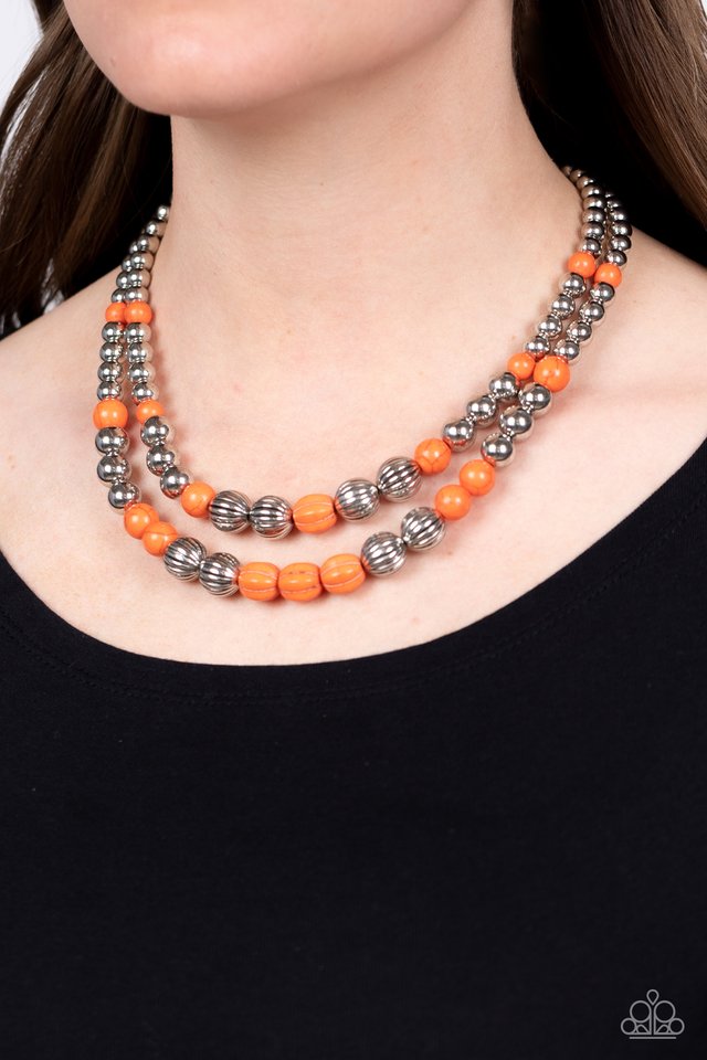 Country Road Trip - Orange - Paparazzi Necklace Image