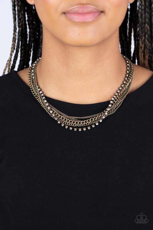 Free to CHAINge My Mind - Brass - Paparazzi Necklace Image