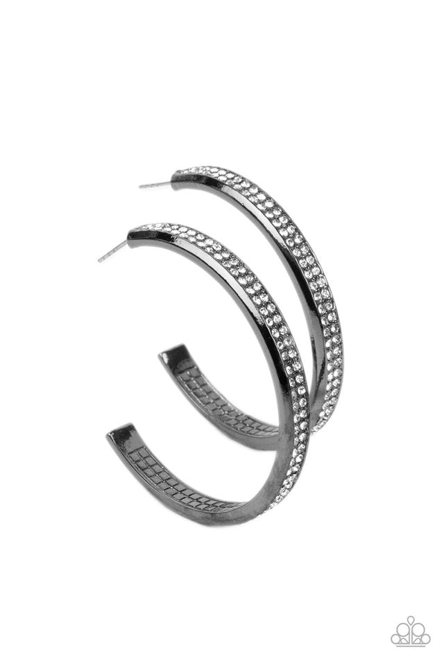 Flash Freeze - Black - Paparazzi Earring Image
